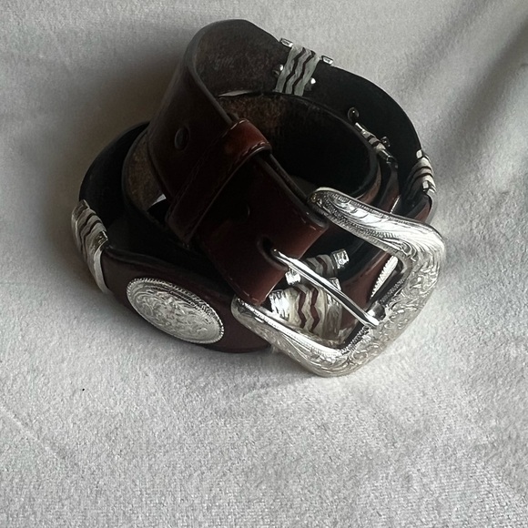 Tony Lama Dark Brown Leather Belt